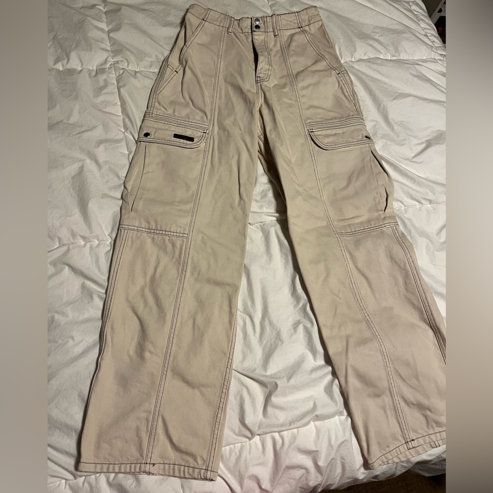 BDG cream/off white cargo jeans